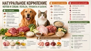 Кормление котов и собак натуральной едой