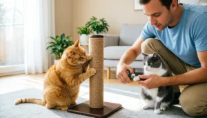 Как приручить кошку к когтеточке и обрезке когтей?