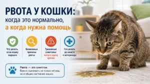 Рвота у кошки: когда это нормально, а когда нужна помощь ветеринара