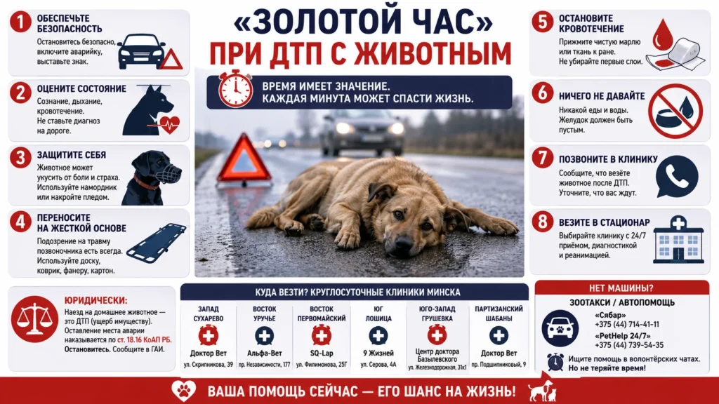 Что делать, если обнаружили сбитое животное?